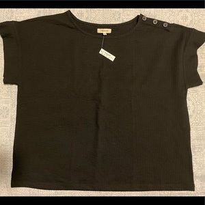 Madewell Seersucker Button-Shoulder Top